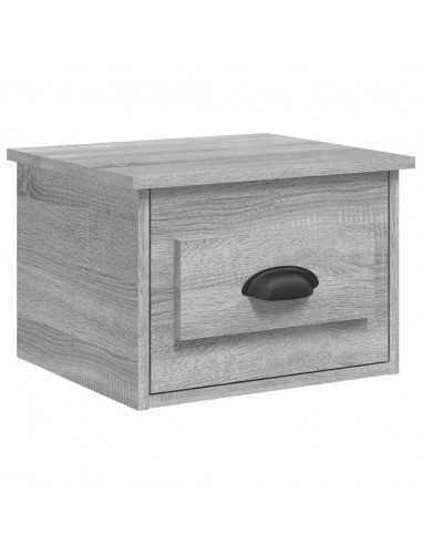 Comodini a Parete 2 pz Grigio Sonoma 41,5x36x28 cm