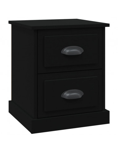 Comodino Nero 39x39x47,5 cm in Legno Multistrato