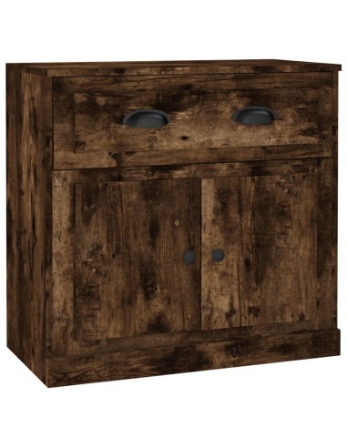 Credenza Rovere Fumo 70x35,5x67,5 cm in Legno Multistrato