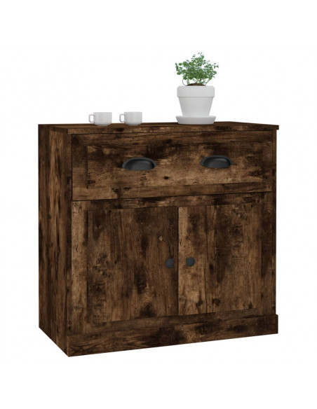 Credenza Rovere Fumo 70x35,5x67,5 cm in Legno Multistrato