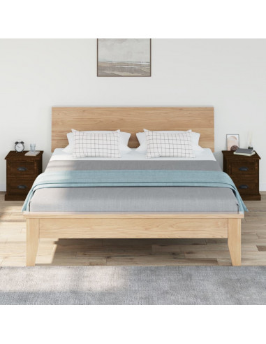 Comodini 2 pz Rovere Marrone 39x39x47,5 cm in Legno Multistrato