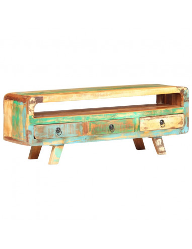 Mobile Porta TV 117x30x41 cm in Legno Massello di Recupero