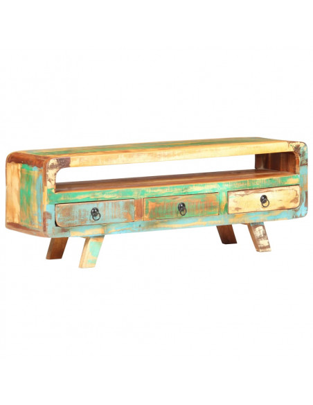 Mobile Porta TV 117x30x41 cm in Legno Massello di Recupero
