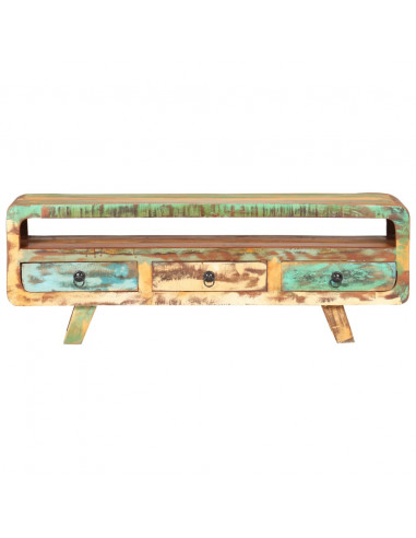 Mobile Porta TV 117x30x41 cm in Legno Massello di Recupero