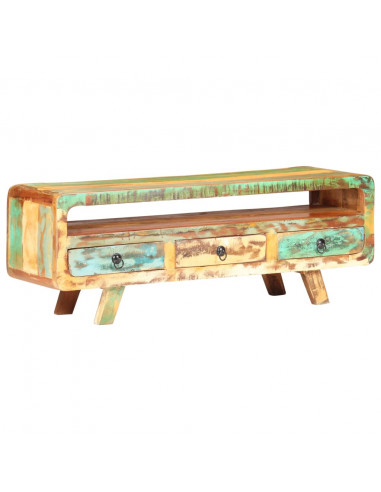 Mobile Porta TV 117x30x41 cm in Legno Massello di Recupero