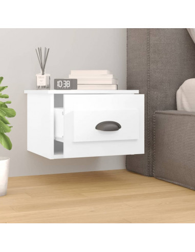 Comodini a Parete 2 pz Bianchi 41,5x36x28 cm