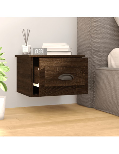 Comodino a Parete Rovere Marrone 41,5x36x28 cm