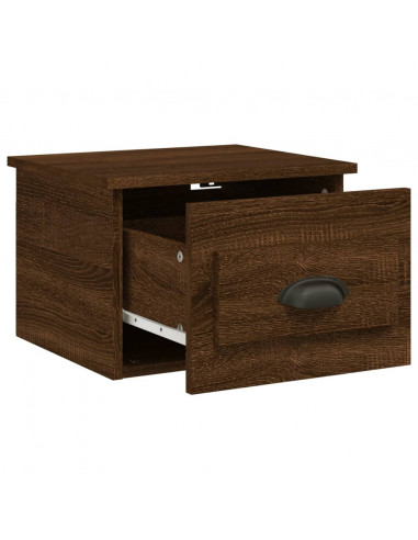 Comodino a Parete Rovere Marrone 41,5x36x28 cm