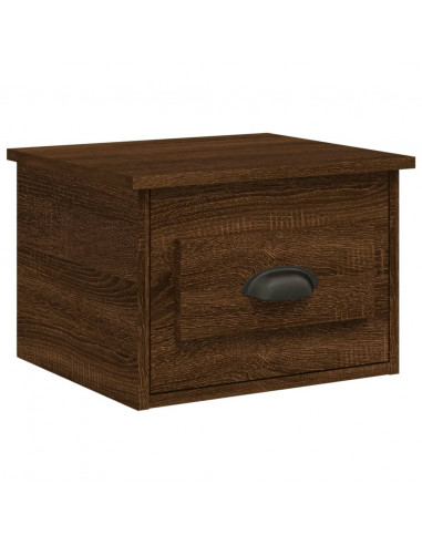 Comodini a Parete 2 pz Rovere Marrone 41,5x36x28 cm