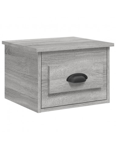Comodino a Parete Grigio Sonoma 41,5x36x28 cm