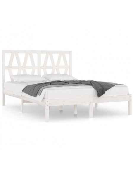 Giroletto Bianco Legno Massello di Pino 120x190cm Small Double