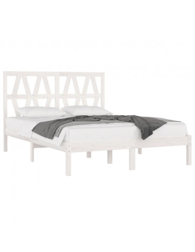 Giroletto Bianco Legno Massello di Pino 120x190cm Small Double