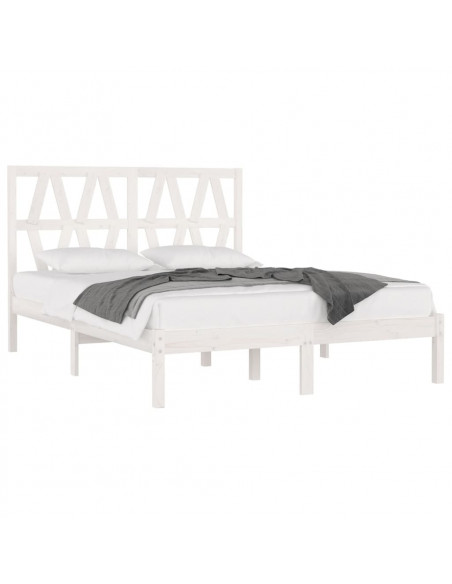 Giroletto Bianco Legno Massello di Pino 120x190cm Small Double