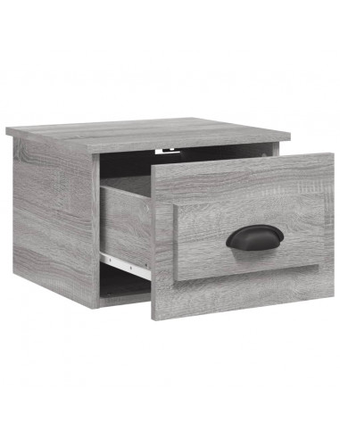 Comodino a Parete Grigio Sonoma 41,5x36x28 cm