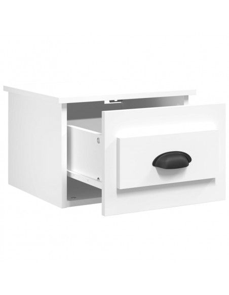Comodino a Parete Bianco 41,5x36x28 cm