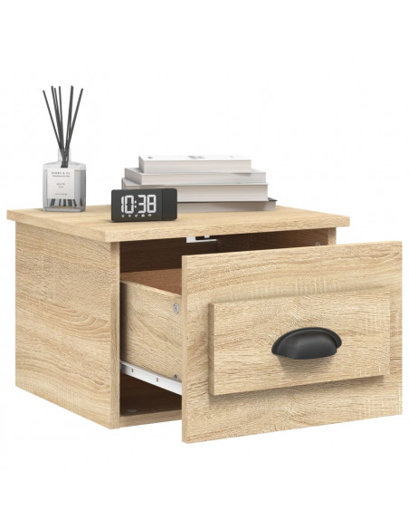Comodini a Parete 2 pz Rovere Sonoma 41,5x36x28 cm
