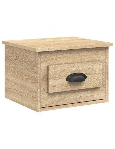 Comodini a Parete 2 pz Rovere Sonoma 41,5x36x28 cm
