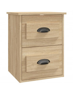 Comodini a Parete 2 pz Rovere Sonoma 41,5x36x53 cm 2
