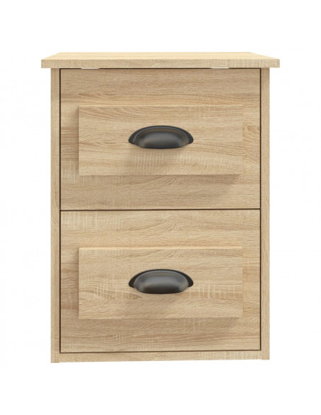 Comodini a Parete 2 pz Rovere Sonoma 41,5x36x53 cm