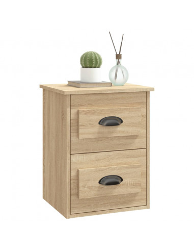 Comodino a Parete Rovere Sonoma 41,5x36x53 cm
