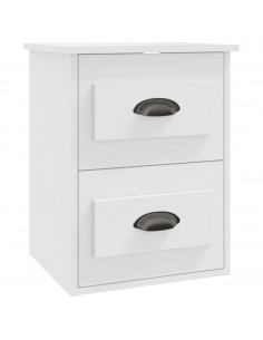 Comodini a Parete 2 pz Bianchi 41,5x36x53 cm 2