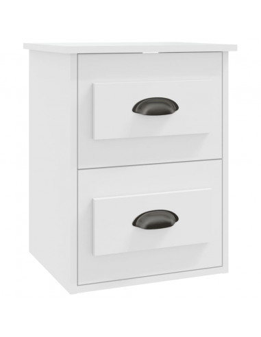 Comodini a Parete 2 pz Bianchi 41,5x36x53 cm