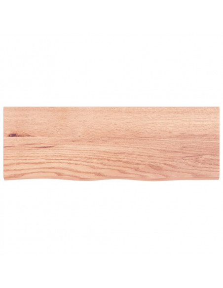 Ripiano Muro Marrone Chiaro 80x30x2 cm Massello Rovere Trattato