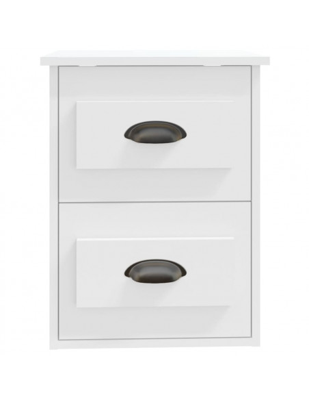 Comodini a Parete 2 pz Bianchi 41,5x36x53 cm