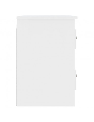 Comodini a Parete 2 pz Bianchi 41,5x36x53 cm