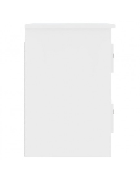 Comodini a Parete 2 pz Bianco Lucido 41,5x36x53 cm