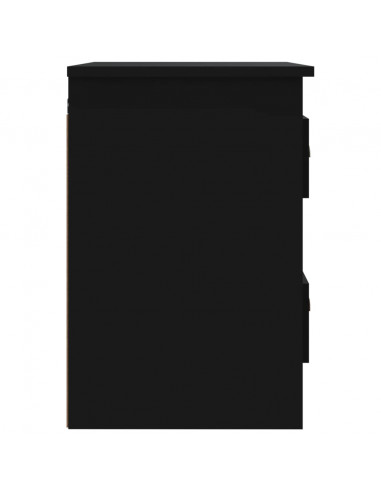 Comodini a Parete 2 pz Neri 41,5x36x53 cm