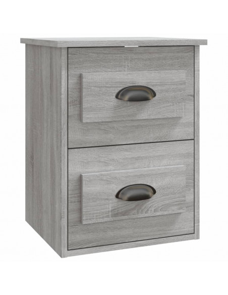 Comodino a Parete Grigio Sonoma 41,5x36x53 cm