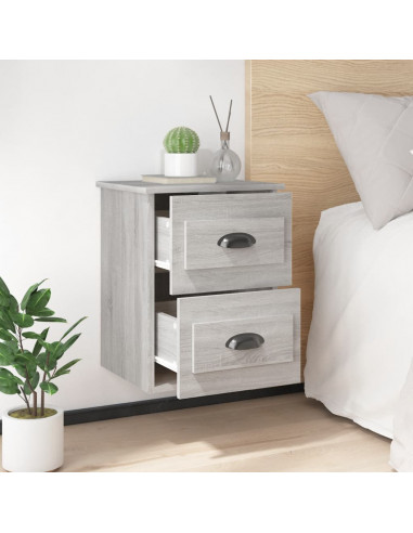 Comodino a Parete Grigio Sonoma 41,5x36x53 cm