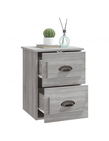 Comodino a Parete Grigio Sonoma 41,5x36x53 cm