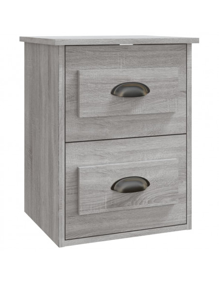 Comodini a Parete 2 pz Grigio Sonoma 41,5x36x53 cm