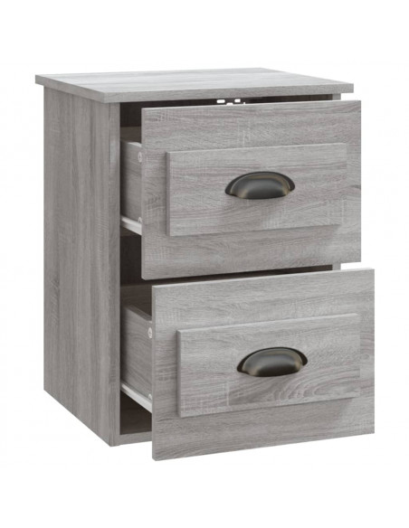 Comodini a Parete 2 pz Grigio Sonoma 41,5x36x53 cm