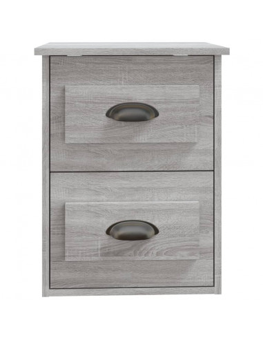 Comodini a Parete 2 pz Grigio Sonoma 41,5x36x53 cm