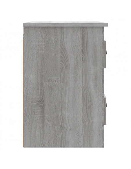 Comodini a Parete 2 pz Grigio Sonoma 41,5x36x53 cm