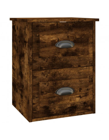 Comodino a Parete Rovere Fumo 41,5x36x53 cm