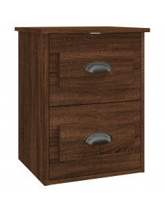 Comodini a Parete 2 pz Rovere Marrone 41,5x36x53 cm 2