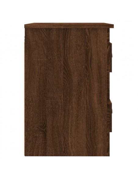 Comodini a Parete 2 pz Rovere Marrone 41,5x36x53 cm