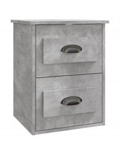 Comodino a Parete Grigio Cemento 41,5x36x53 cm 2