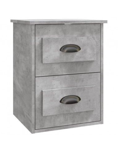 Comodino a Parete Grigio Cemento 41,5x36x53 cm