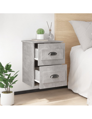 Comodino a Parete Grigio Cemento 41,5x36x53 cm