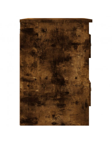 Comodini a Parete 2 pz Rovere Fumo 41,5x36x53 cm