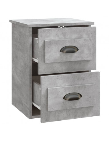 Comodini a Parete 2 pz Grigio Cemento 41,5x36x53 cm