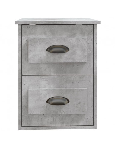 Comodini a Parete 2 pz Grigio Cemento 41,5x36x53 cm
