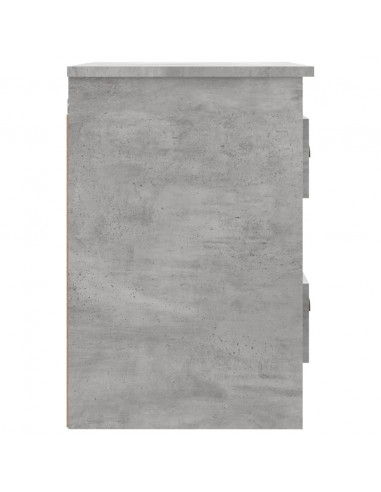 Comodini a Parete 2 pz Grigio Cemento 41,5x36x53 cm