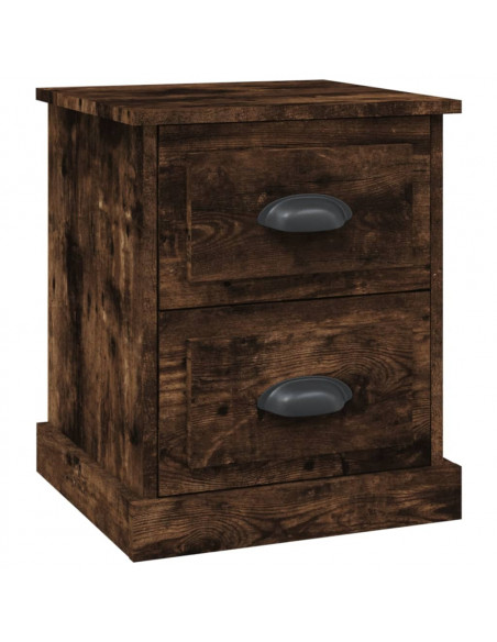 Comodino Rovere Fumo 39x39x47,5 cm in Legno Multistrato