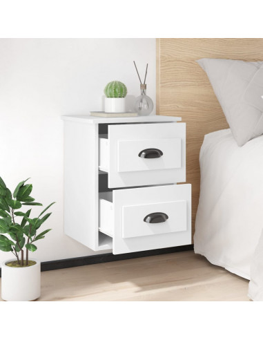 Comodino a Parete Bianco 41,5x36x53 cm